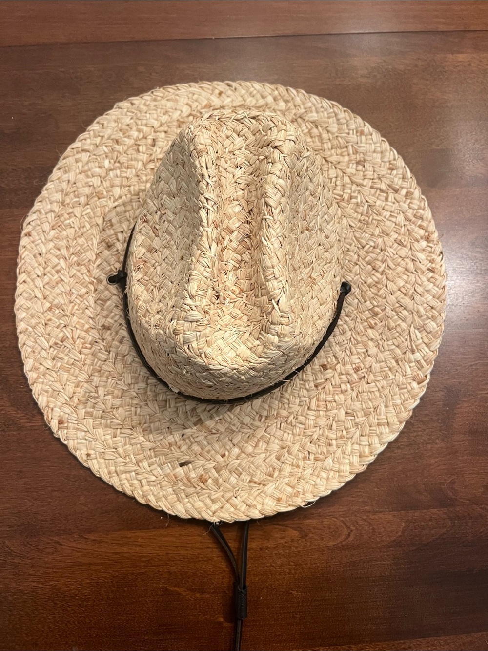 Biltmore for Madewell Natural Straw Wide-Brim Sun Hat with leather Chin Cord